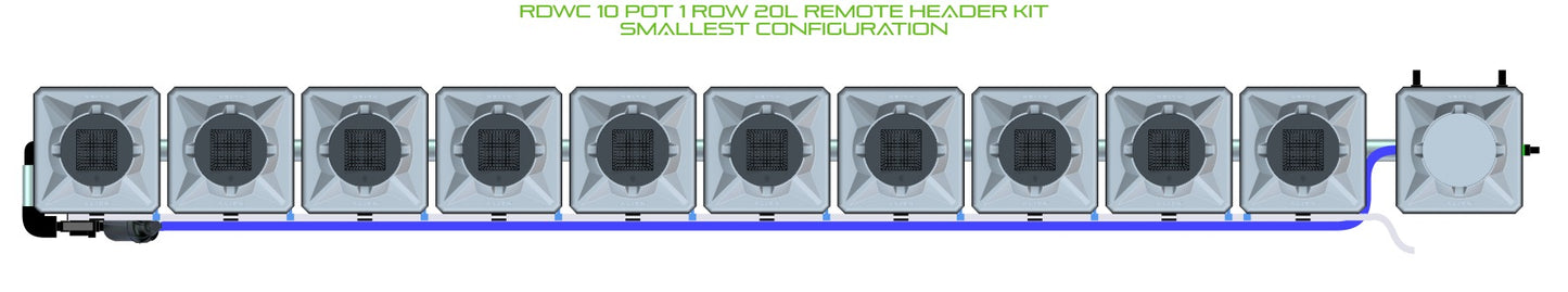 ALIEN Hydroponics RDWC 10 Pot 1 Row 20L Remote Header Kit product image 3