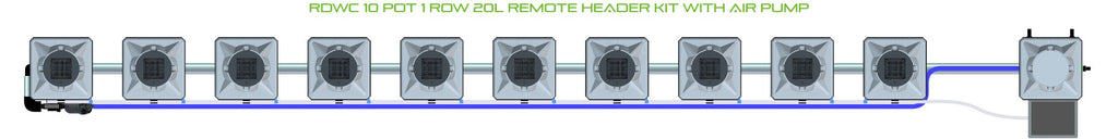 ALIEN Hydroponics RDWC 10 Pot 1 Row 20L Remote Header Kit with Air Pump product image 2
