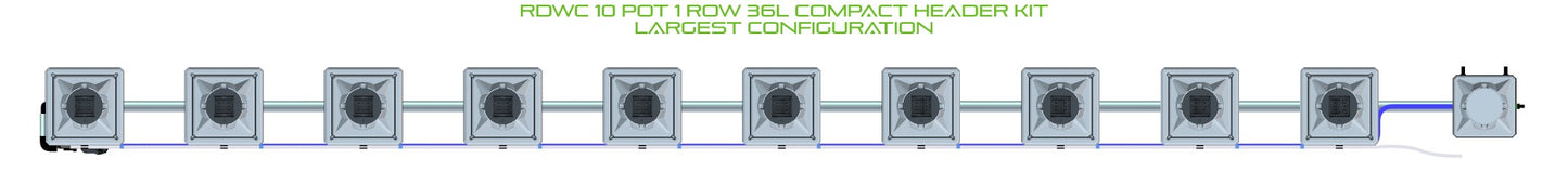 ALIEN Hydroponics RDWC 10 Pot 1 Row 36L Compact Header Kit product image 4
