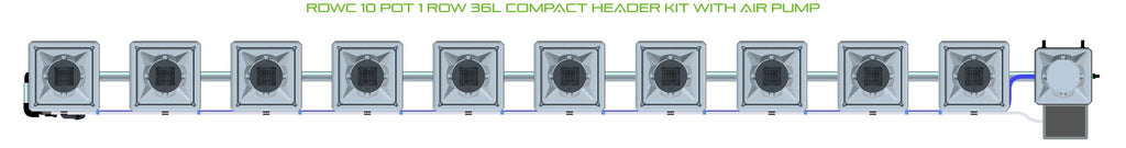 ALIEN Hydroponics RDWC 10 Pot 1 Row 36L Compact Header Kit with Air Pump product image 2