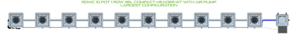 ALIEN Hydroponics RDWC 10 Pot 1 Row 36L Compact Header Kit with Air Pump product image 4