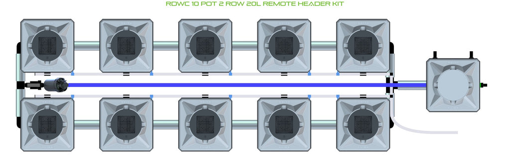 ALIEN Hydroponics RDWC 10 Pot 2 Row 20L Remote Header Kit product image 2