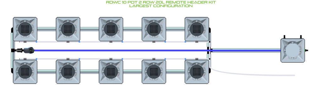 ALIEN Hydroponics RDWC 10 Pot 2 Row 20L Remote Header Kit product image 4