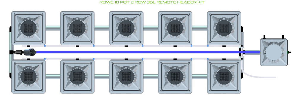 ALIEN Hydroponics RDWC 10 Pot 2 Row 36L Remote Header Kit product image 2