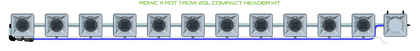 ALIEN Hydroponics RDWC 11 Pot 1 Row 20L Compact Header Kit product image 2