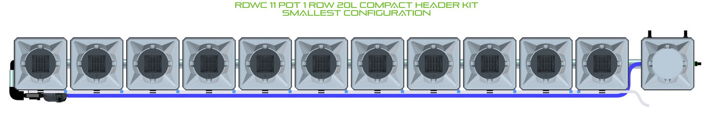 ALIEN Hydroponics RDWC 11 Pot 1 Row 20L Compact Header Kit product image 3