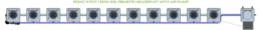 ALIEN Hydroponics RDWC 11 Pot 1 Row 20L Remote Header Kit with Air Pump product image 2