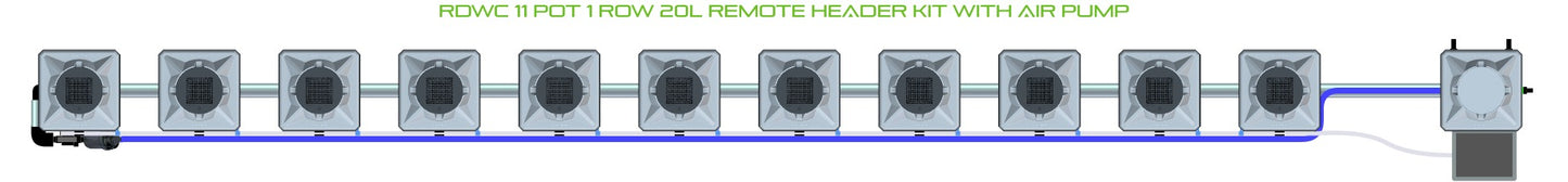 ALIEN Hydroponics RDWC 11 Pot 1 Row 20L Remote Header Kit with Air Pump product image 2