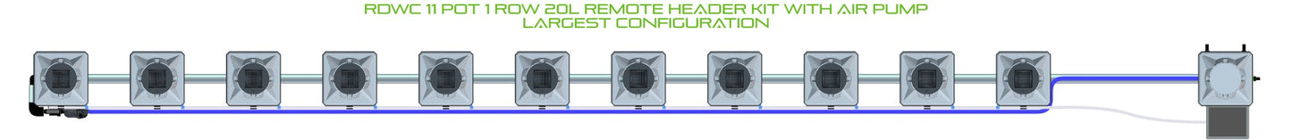ALIEN Hydroponics RDWC 11 Pot 1 Row 20L Remote Header Kit with Air Pump product image 4