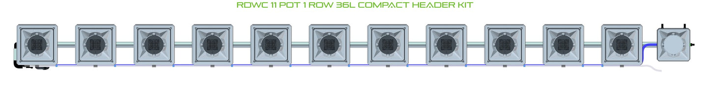 ALIEN Hydroponics RDWC 11 Pot 1 Row 36L Compact Header Kit product image 2