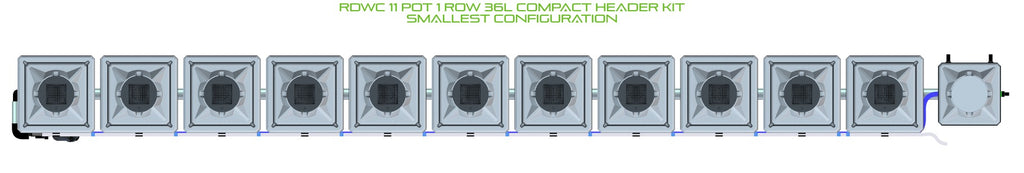 ALIEN Hydroponics RDWC 11 Pot 1 Row 36L Compact Header Kit product image 3