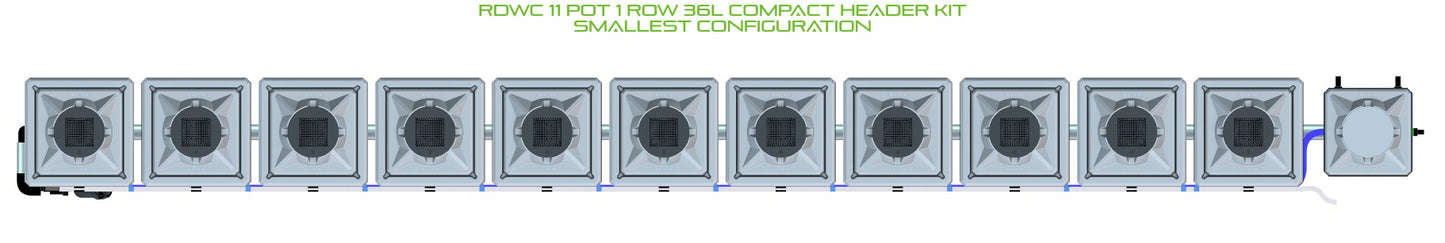 ALIEN Hydroponics RDWC 11 Pot 1 Row 36L Compact Header Kit product image 3