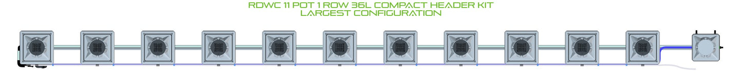 ALIEN Hydroponics RDWC 11 Pot 1 Row 36L Compact Header Kit product image 4