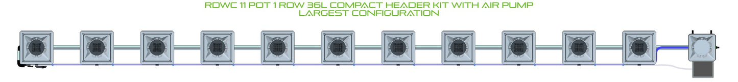 ALIEN Hydroponics RDWC 11 Pot 1 Row 36L Compact Header Kit with Air Pump product image 4