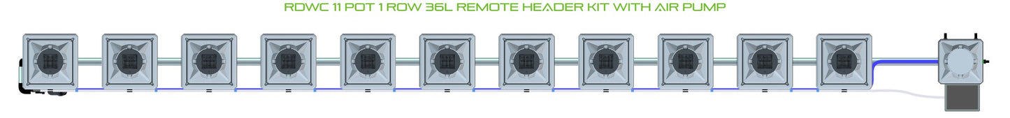 ALIEN Hydroponics RDWC 11 Pot 1 Row 36L Remote Header Kit with Air Pump product image 2