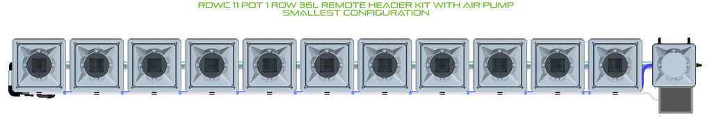 ALIEN Hydroponics RDWC 11 Pot 1 Row 36L Remote Header Kit with Air Pump product image 3