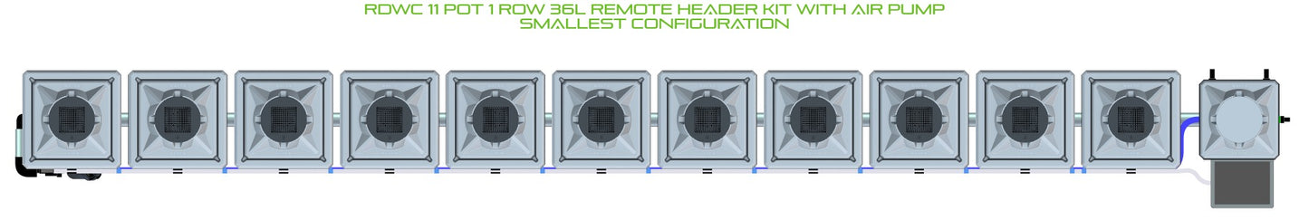 ALIEN Hydroponics RDWC 11 Pot 1 Row 36L Remote Header Kit with Air Pump product image 3