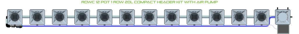 ALIEN Hydroponics RDWC 12 Pot 1 Row 20L Compact Header Kit with Air Pump product image 2
