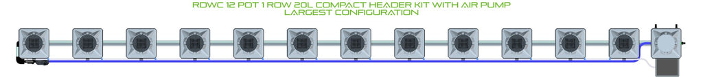 ALIEN Hydroponics RDWC 12 Pot 1 Row 20L Compact Header Kit with Air Pump product image 4