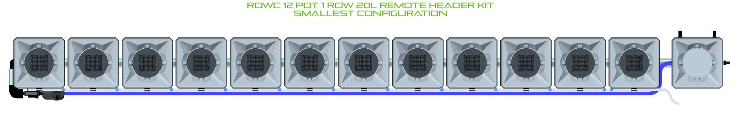 ALIEN Hydroponics RDWC 12 Pot 1 Row 20L Remote Header Kit product image 3