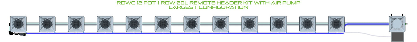 ALIEN Hydroponics RDWC 12 Pot 1 Row 20L Remote Header Kit with Air Pump product image 4