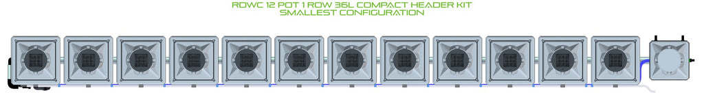 ALIEN Hydroponics RDWC 12 Pot 1 Row 36L Compact Header Kit product image 3