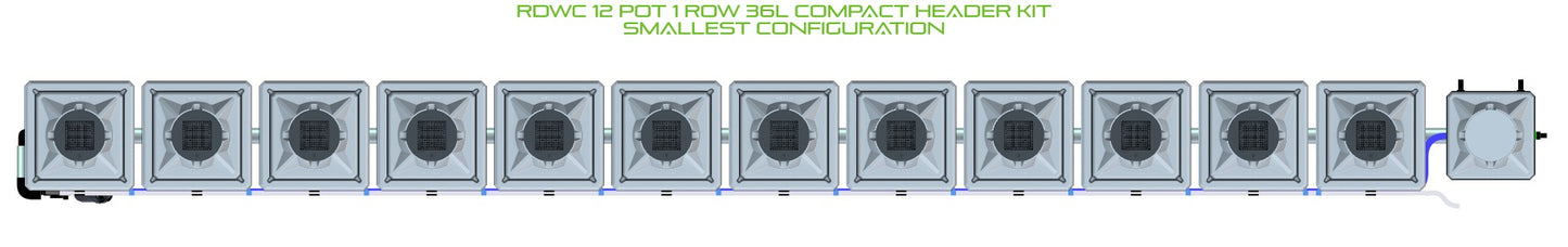 ALIEN Hydroponics RDWC 12 Pot 1 Row 36L Compact Header Kit product image 3