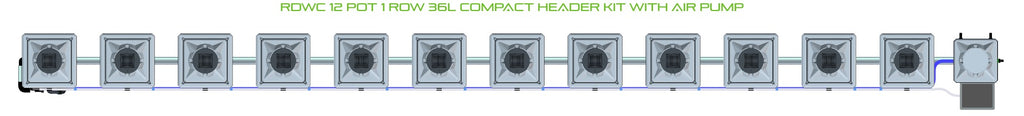 ALIEN Hydroponics RDWC 12 Pot 1 Row 36L Compact Header Kit with Air Pump product image 2