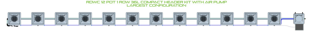 ALIEN Hydroponics RDWC 12 Pot 1 Row 36L Compact Header Kit with Air Pump product image 4