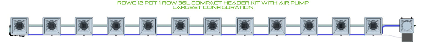 ALIEN Hydroponics RDWC 12 Pot 1 Row 36L Compact Header Kit with Air Pump product image 4