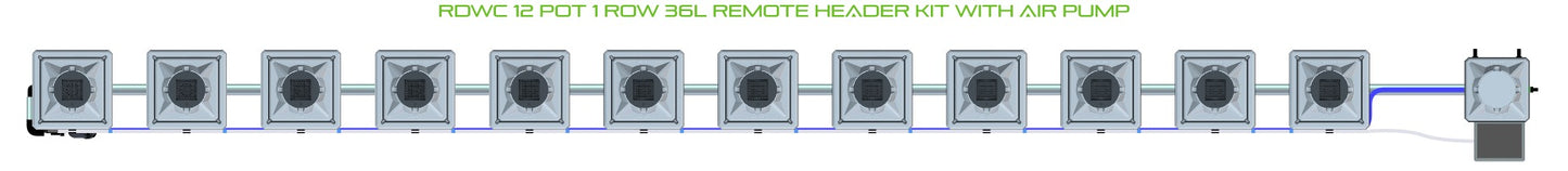ALIEN Hydroponics RDWC 12 Pot 1 Row 36L Remote Header Kit with Air Pump product image 2