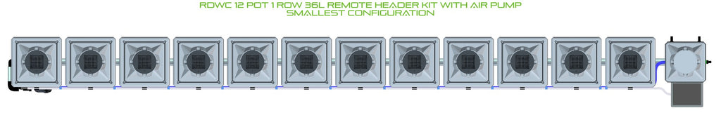 ALIEN Hydroponics RDWC 12 Pot 1 Row 36L Remote Header Kit with Air Pump product image 3