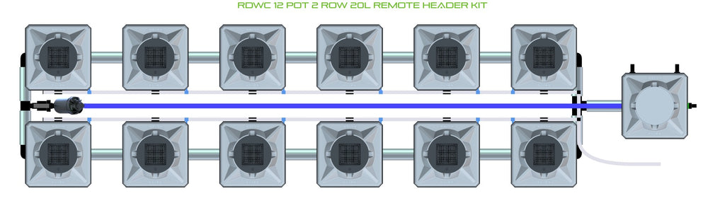 ALIEN Hydroponics RDWC 12 Pot 2 Row 20L Remote Header Kit product image 2