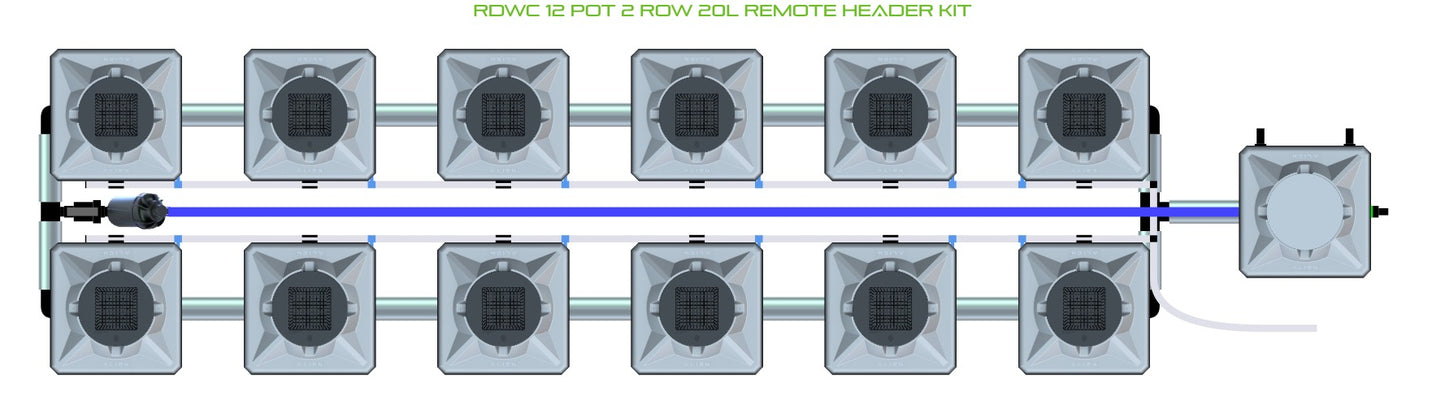 ALIEN Hydroponics RDWC 12 Pot 2 Row 20L Remote Header Kit product image 2