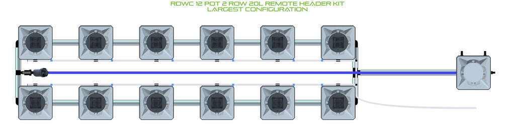 ALIEN Hydroponics RDWC 12 Pot 2 Row 20L Remote Header Kit product image 4
