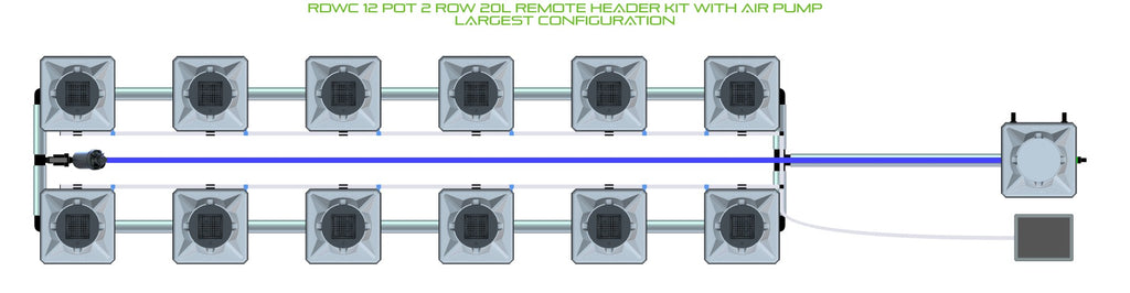ALIEN Hydroponics RDWC 12 Pot 2 Row 20L Remote Header Kit with Air Pump product image 4
