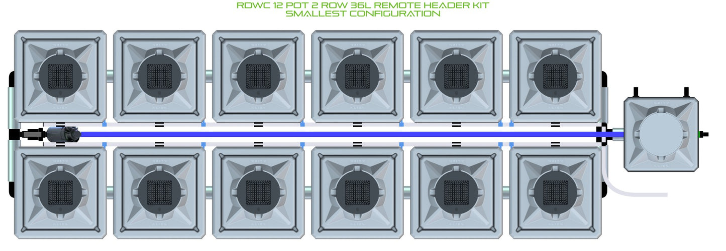ALIEN Hydroponics RDWC 12 Pot 2 Row 36L Remote Header Kit product image 3