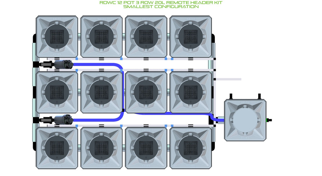 ALIEN Hydroponics RDWC 12 Pot 3 Row 20L Remote Header Kit product image 3