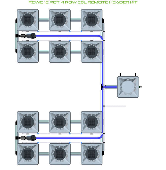 ALIEN Hydroponics RDWC 12 Pot 4 Row 20L Remote Header Kit product image 1