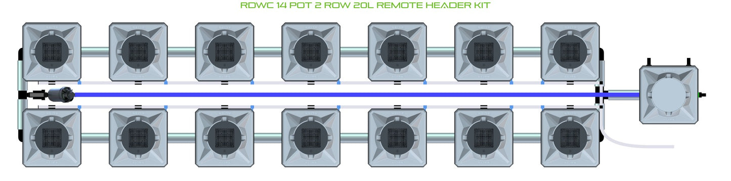 ALIEN Hydroponics RDWC 14 Pot 2 Row 20L Remote Header Kit product image 2