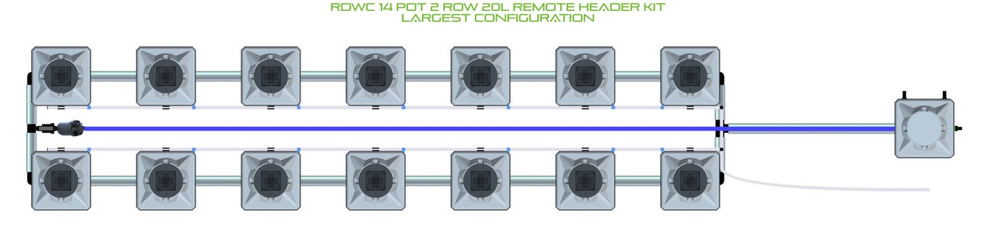 ALIEN Hydroponics RDWC 14 Pot 2 Row 20L Remote Header Kit product image 4