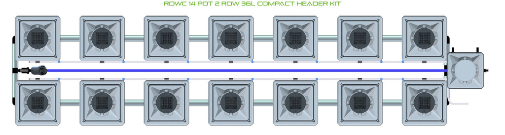 ALIEN Hydroponics RDWC 14 Pot 2 Row 36L Compact Header Kit product image 2