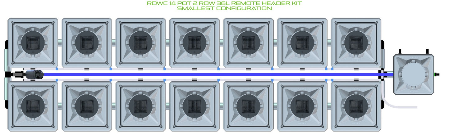 ALIEN Hydroponics RDWC 14 Pot 2 Row 36L Remote Header Kit product image 3