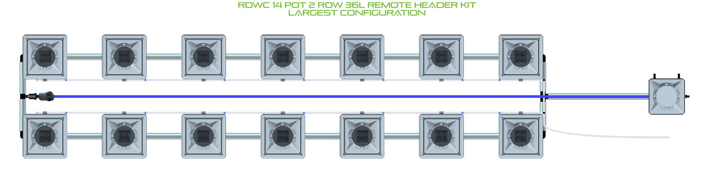 ALIEN Hydroponics RDWC 14 Pot 2 Row 36L Remote Header Kit product image 4