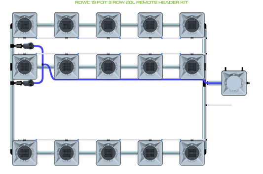 ALIEN Hydroponics RDWC 15 Pot 3 Row 20L Remote Header Kit product image 1
