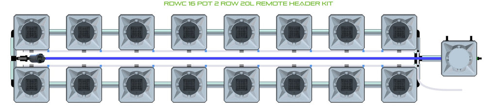 ALIEN Hydroponics RDWC 16 Pot 2 Row 20L Remote Header Kit product image 2