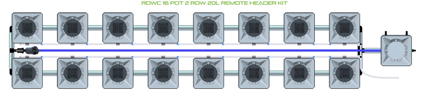 ALIEN Hydroponics RDWC 16 Pot 2 Row 20L Remote Header Kit product image 2