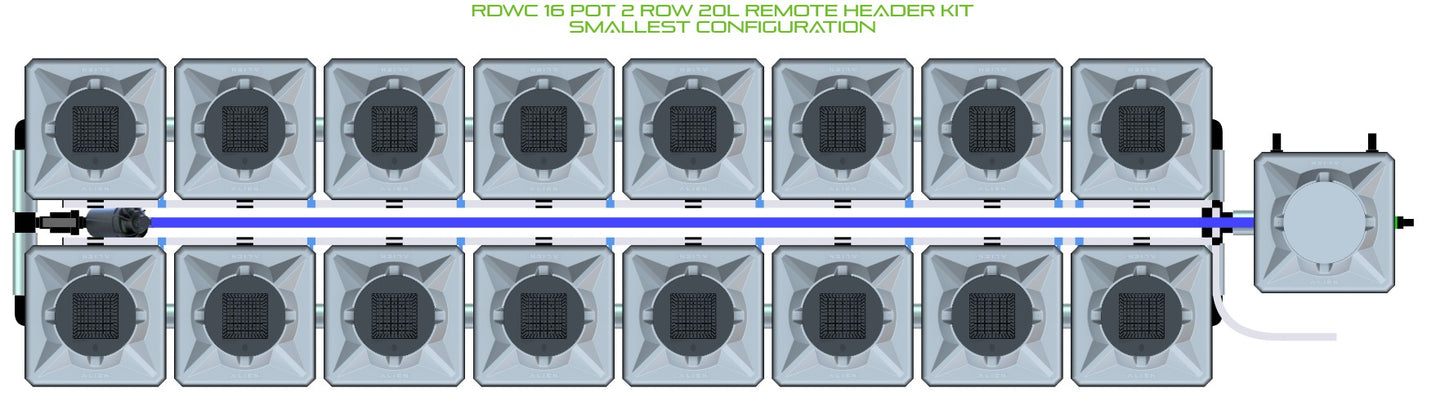 ALIEN Hydroponics RDWC 16 Pot 2 Row 20L Remote Header Kit product image 3