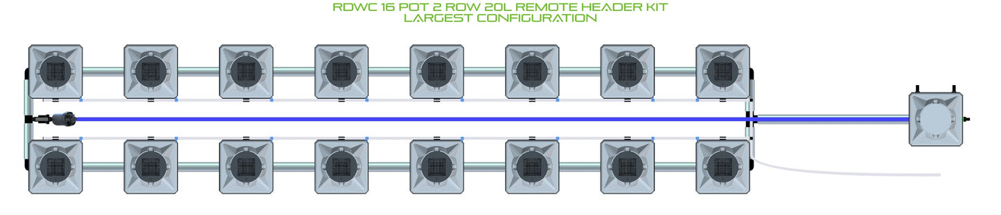 ALIEN Hydroponics RDWC 16 Pot 2 Row 20L Remote Header Kit product image 4