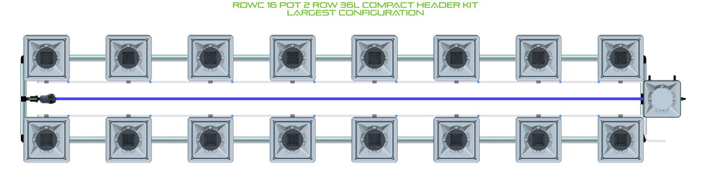 ALIEN Hydroponics RDWC 16 Pot 2 Row 36L Compact Header Kit product image 4